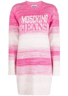 Moschino logo-intarsia wool-blend jumper