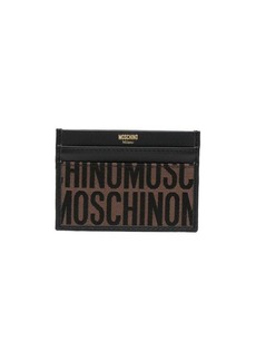 Moschino logo-jacquard cardholder