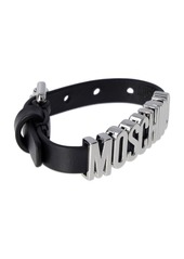 Moschino Logo Leather Bracelet