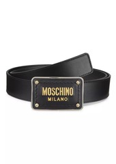 Moschino Logo Leather Buckle