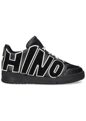 Moschino Logo Leather Mid Top Sneakers