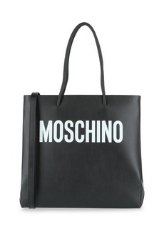 Moschino Logo Leather Tote