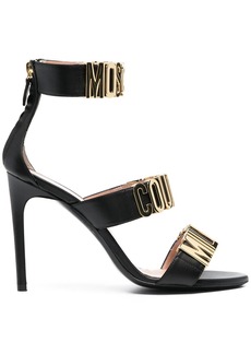 Moschino logo-letter leather sandals