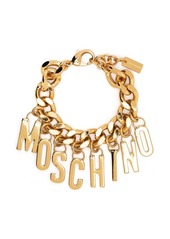 Moschino logo-lettering chain bracelet