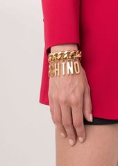 Moschino logo-lettering chain bracelet