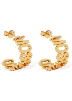 Moschino Logo Lettering Hoop Earrings