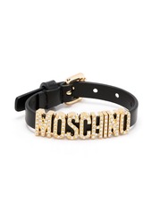 Moschino logo-lettering leather bracelet