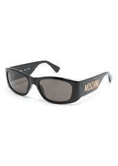 Moschino logo-lettering rectangle-frame sunglasses