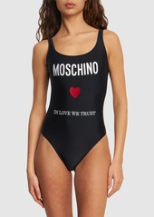 Moschino Logo Lycra One Piece Swimsuit