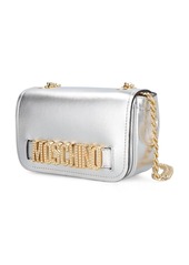 Moschino Logo Metallic Napa Leather Bag