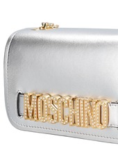 Moschino Logo Metallic Napa Leather Bag