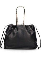 Moschino Logo Napa Leather Shoulder Bag