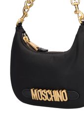 Moschino Logo Nylon Top Handle Bag