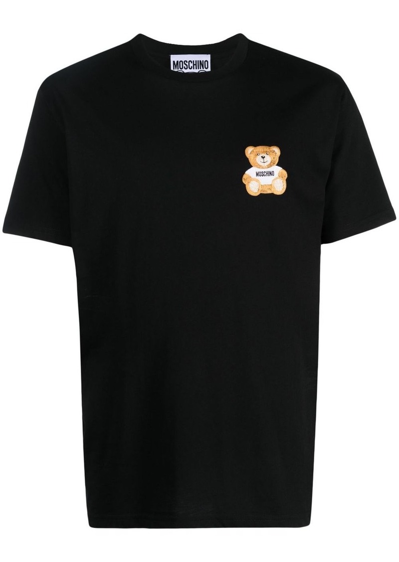 Moschino logo-patch organic-cotton T-shirt