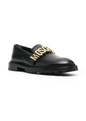 Moschino logo-plaque 30mm leather loafers