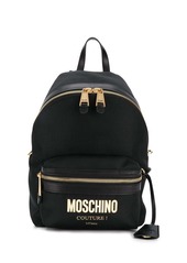 Moschino logo plaque backpack