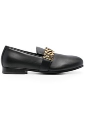 Moschino logo-plaque leather loafers