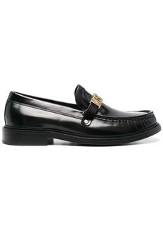 Moschino logo-plaque leather loafers