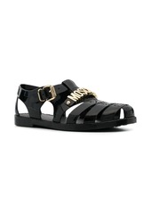 Moschino logo-plaque sandals