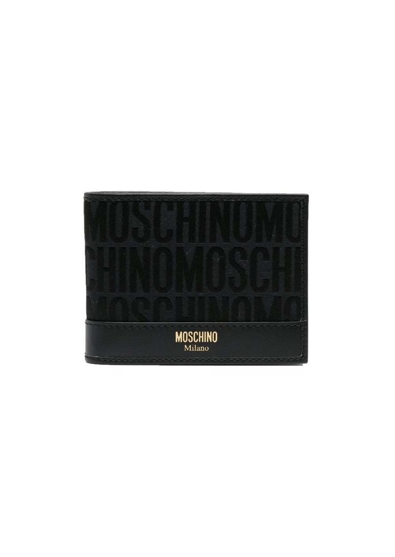 Moschino logo-print bi-fold wallet