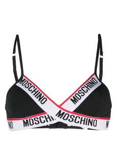 Moschino logo-print bra