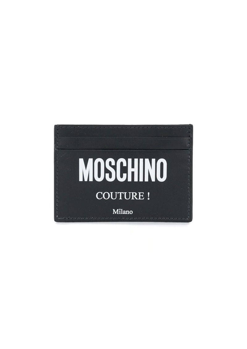 Moschino logo print cardholder