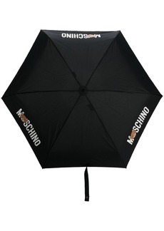 Moschino logo print compact umbrella
