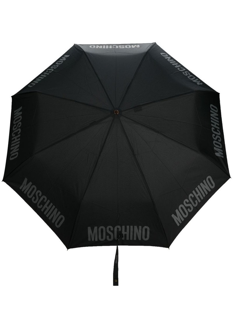 Moschino logo-print compact umbrella