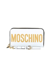Moschino Logo-Print Continental Leather Wallet