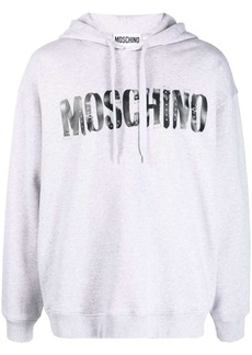 Moschino logo-print cotton hoodie
