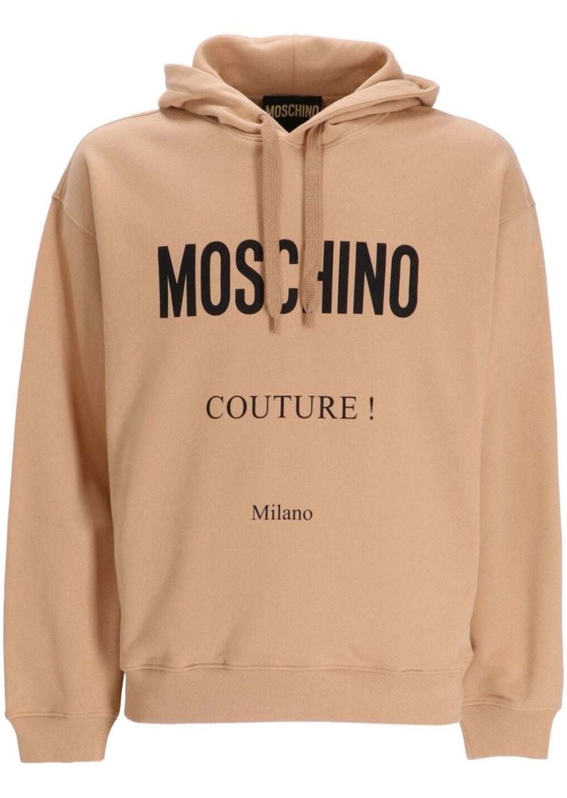 Moschino logo-print cotton hoodie