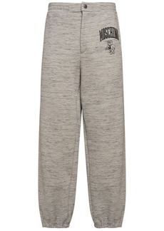 Moschino Logo Print Cotton Jersey Sweatpants