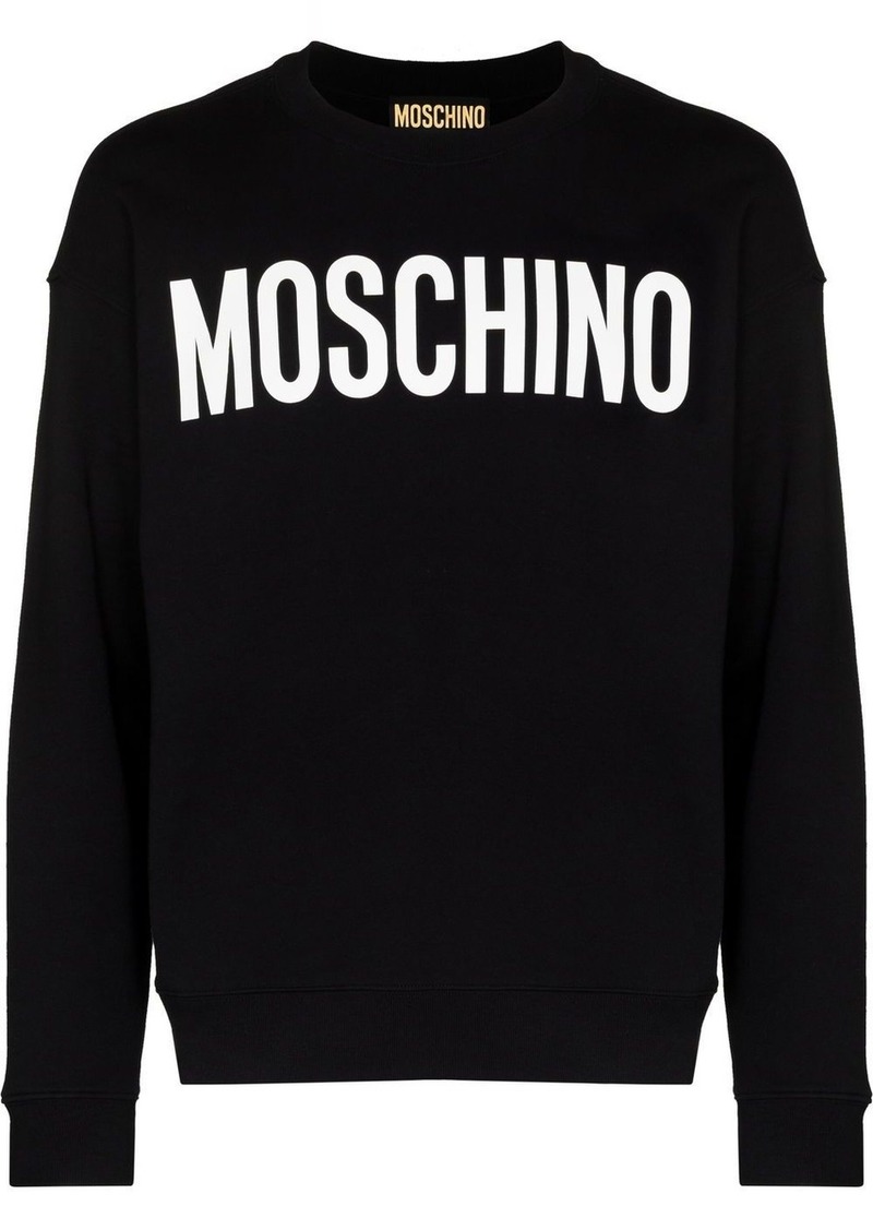 Moschino logo-print cotton sweatshirt