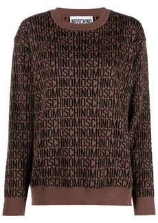 Moschino logo-print crew neck sweatshirt