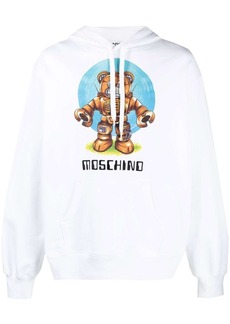 Moschino logo-print detail hoodie