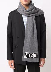 Moschino logo-print detail scarf