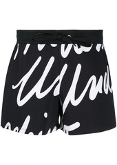 Moschino logo-print drawstring shorts