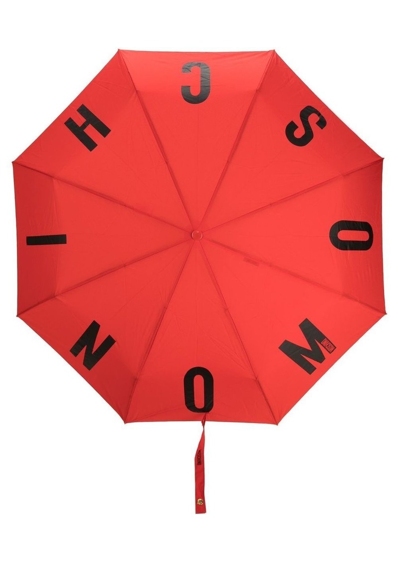 Moschino logo-print folded umbrella