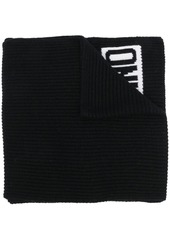 Moschino intarsia-logo knit scarf