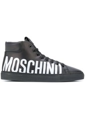 Moschino logo print hi-top sneakers