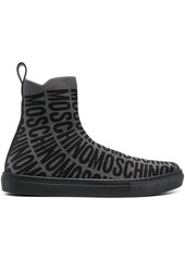 Moschino logo-print high-top sneakers