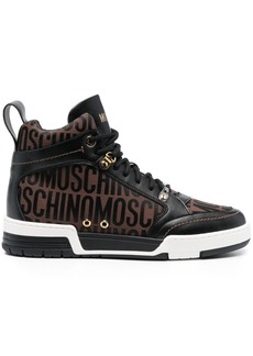 Moschino logo-print high-top sneakers