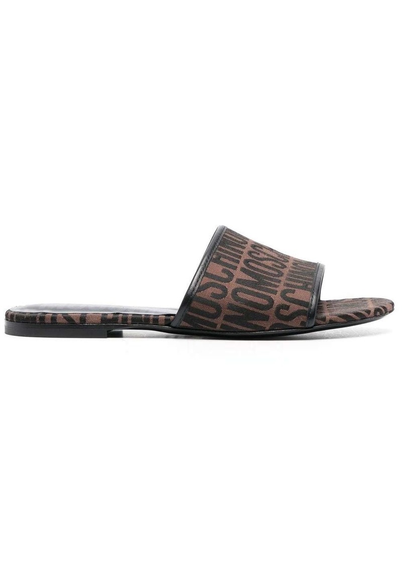 Moschino logo-print open-toe sandals