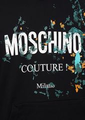 Moschino Logo Print Organic Cotton Hoodie