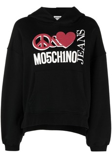 Moschino logo print oversized hoodie