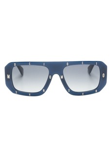 Moschino logo-print pilot-frame sunglasses