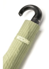 Moschino logo-print pinstripe umbrella