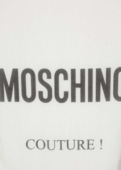 Moschino logo-print scarf