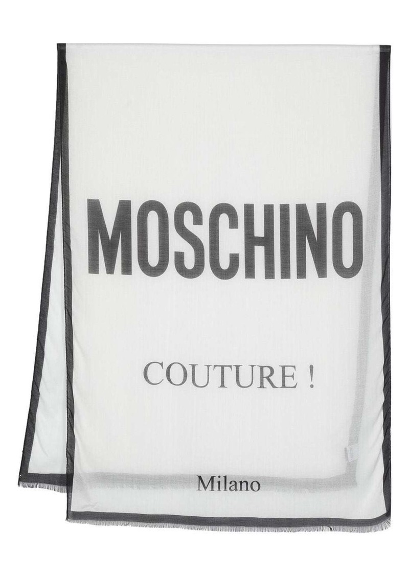 Moschino logo-print scarf