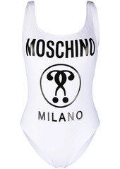 Moschino logo-print scoop-neck one-piece